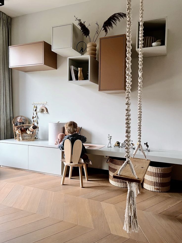 Kinderhoek in woonkamer