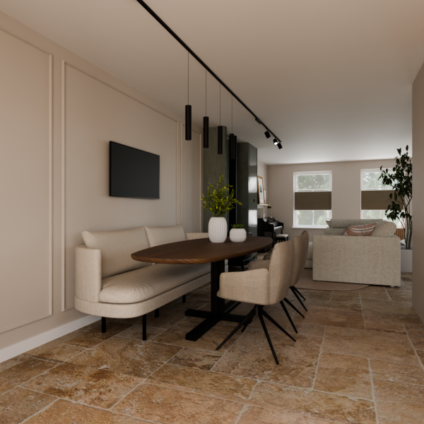 Interieurontwerp vrijstaande woning Ursem - eetkamer