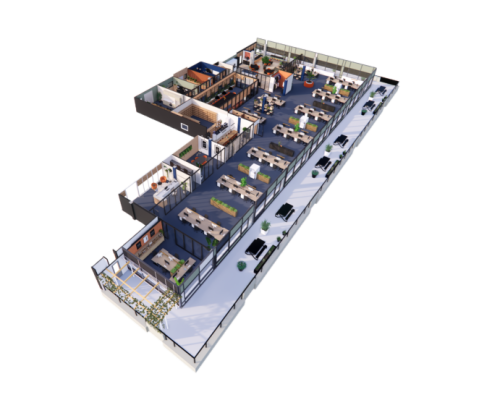 Kantoorontwerp plattegrond Royal Ingredients Group door Studio Tarry