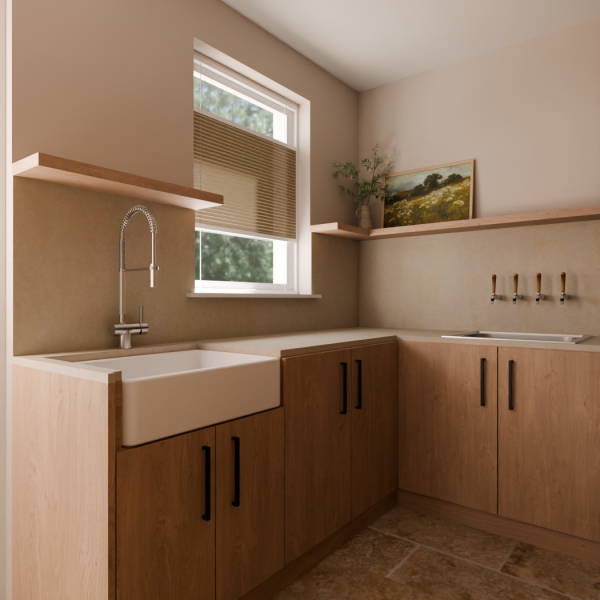 Interieurontwerp vrijstaande woning Ursem - bijkeuken