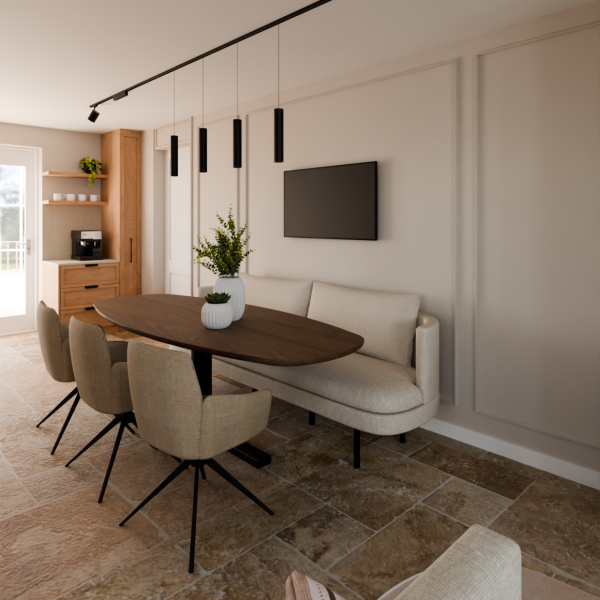 Interieurontwerp vrijstaande woning Ursem - eetkamer