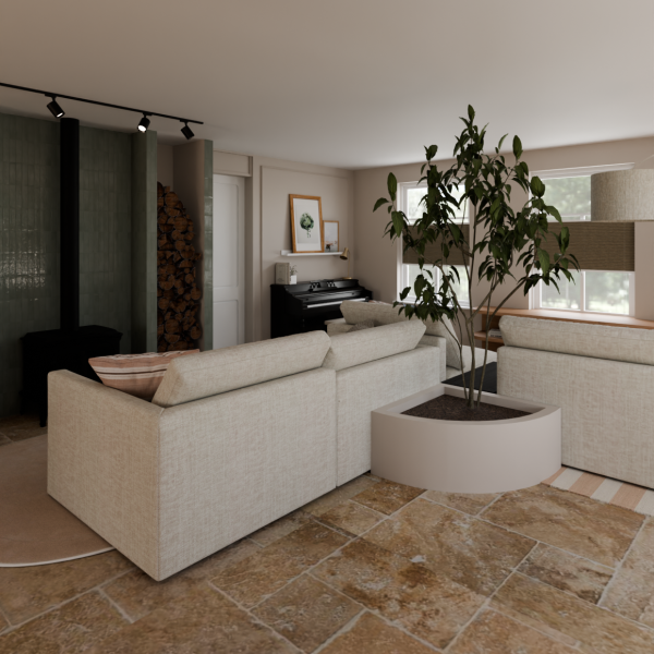 Interieurontwerp vrijstaande woning Ursem - woonkamer 2