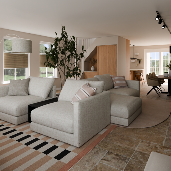 Interieurontwerp vrijstaande woning Ursem - woonkamer