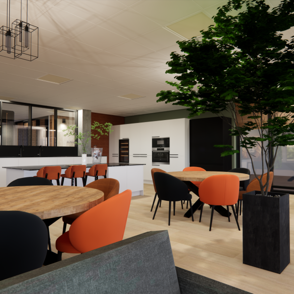 Kantoorontwerp kantine Royal Ingredients Group door Studio Tarry