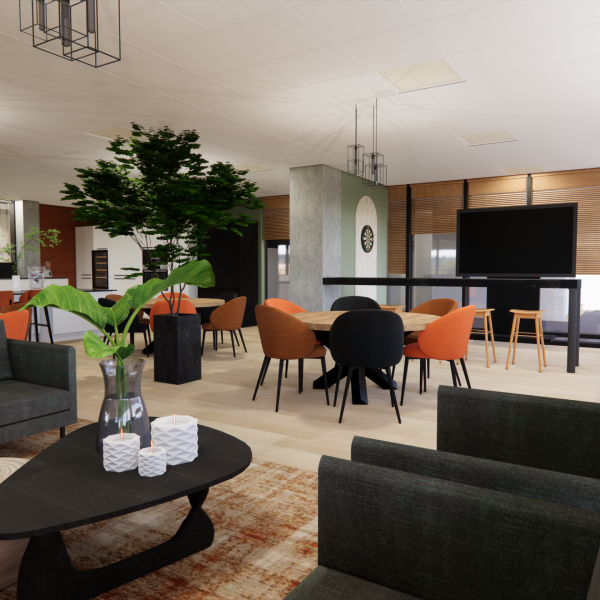 Kantoorontwerp kantine Royal Ingredients Group door Studio Tarry