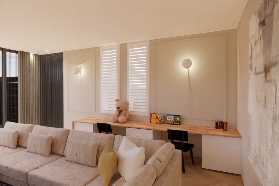 Kinderhoek in woonkamer