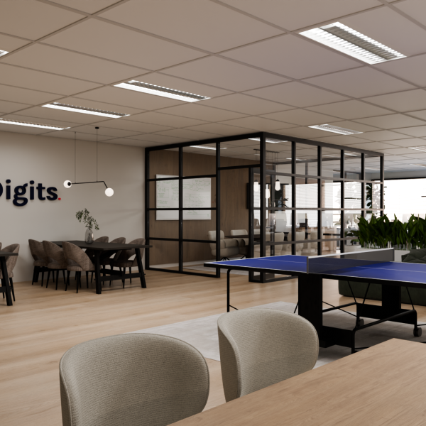 luxe kantoorinrichting Alkmaar met pingpongtafel in een rustig interieur