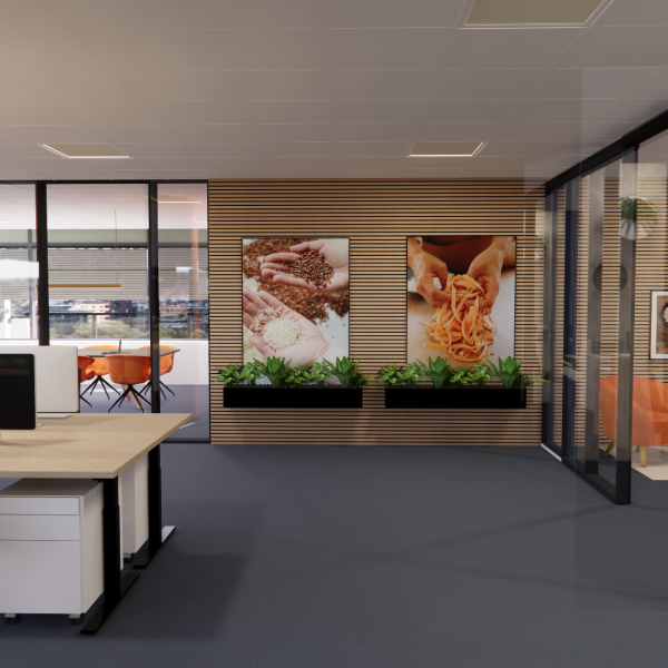 Kantoorontwerp receptie Royal Ingredients Group door Studio Tarry