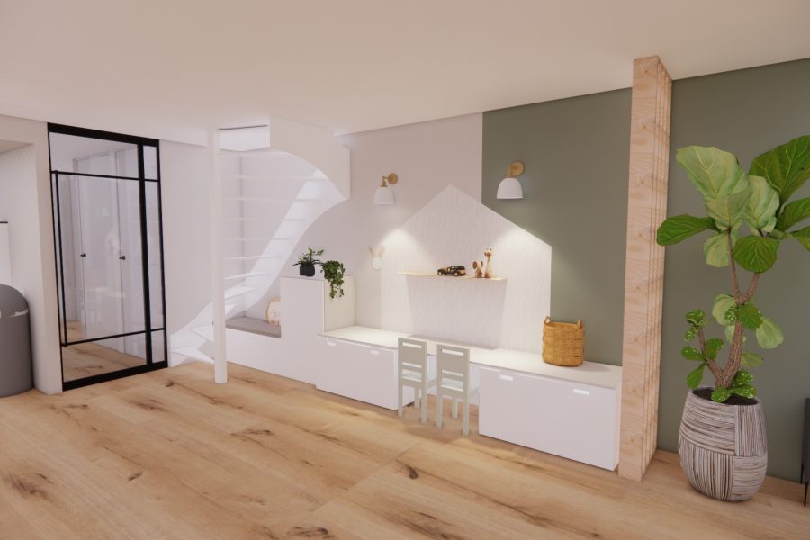 Kinderhoek in woonkamer