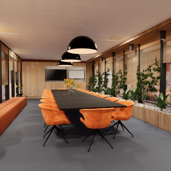 Kantoorontwerp vergaderruimte Royal Ingredients Group door Studio Tarry