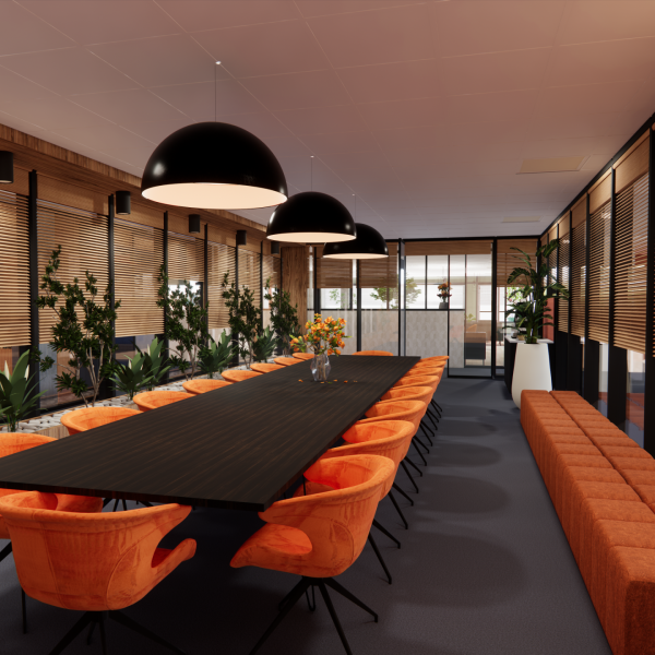 Kantoorontwerp vergaderruimte Royal Ingredients Group door Studio Tarry