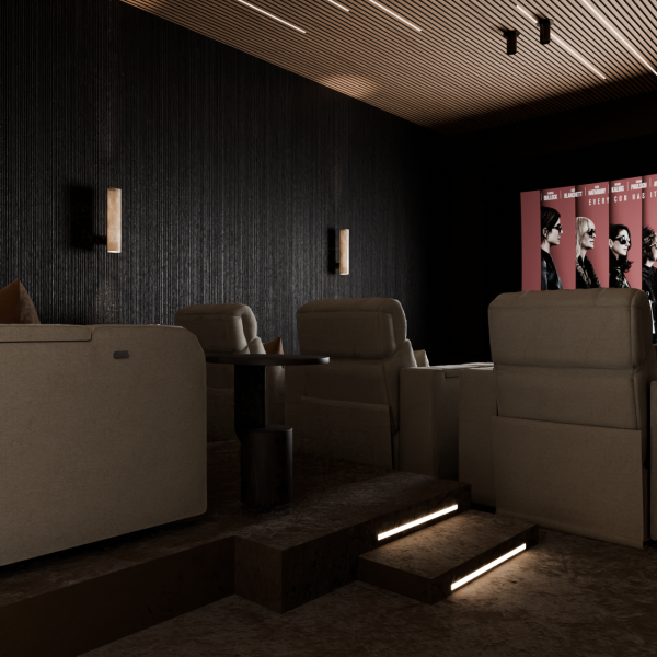 Villa Alkmaar interieurontwerp bioscoop