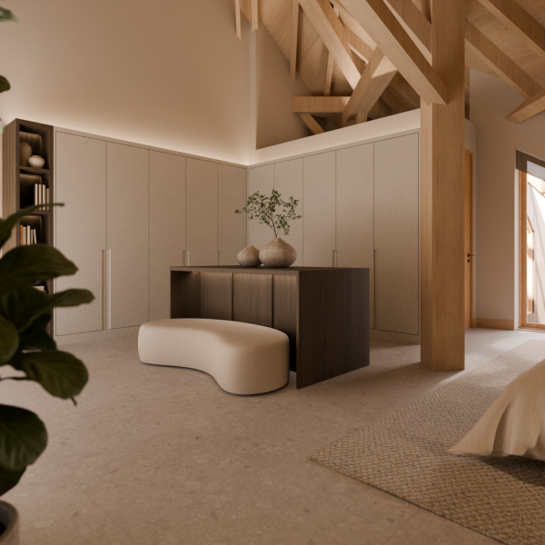 Villa Alkmaar interieurontwerp master slaapkamer