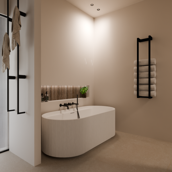 Villa Bergen interieurontwerp badkamer bad