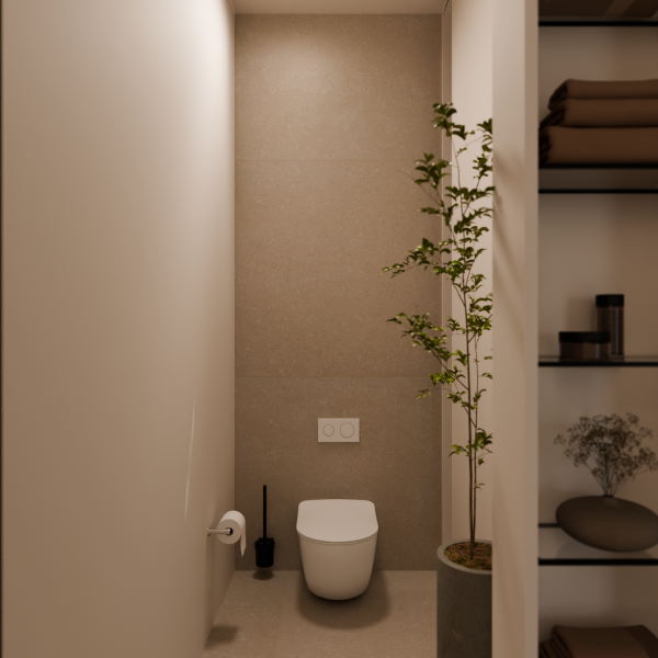 Villa Bergen interieurontwerp badkamer toilet